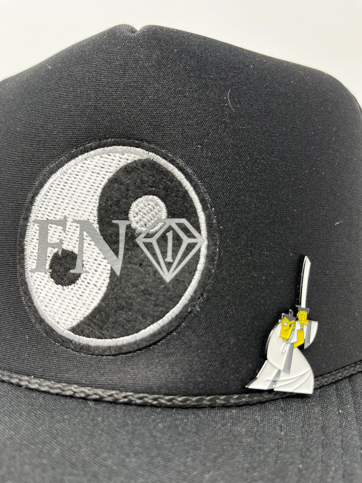 Balance trucker hat w/ samurai Jack pin